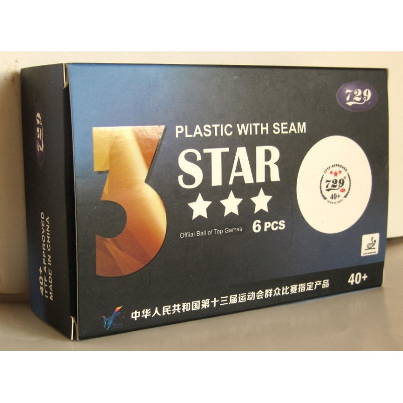 Мячи пластиковые 729 40+ 3*** со швом